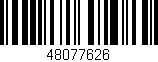 Código de barras (EAN, GTIN, SKU, ISBN): '48077626'
