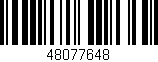 Código de barras (EAN, GTIN, SKU, ISBN): '48077648'