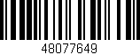 Código de barras (EAN, GTIN, SKU, ISBN): '48077649'