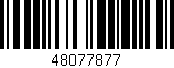 Código de barras (EAN, GTIN, SKU, ISBN): '48077877'