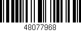 Código de barras (EAN, GTIN, SKU, ISBN): '48077968'