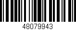 Código de barras (EAN, GTIN, SKU, ISBN): '48079943'