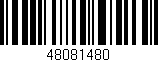 Código de barras (EAN, GTIN, SKU, ISBN): '48081480'