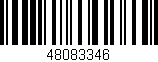 Código de barras (EAN, GTIN, SKU, ISBN): '48083346'