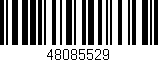 Código de barras (EAN, GTIN, SKU, ISBN): '48085529'