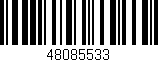 Código de barras (EAN, GTIN, SKU, ISBN): '48085533'