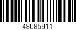 Código de barras (EAN, GTIN, SKU, ISBN): '48085911'