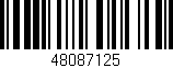 Código de barras (EAN, GTIN, SKU, ISBN): '48087125'