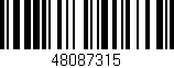 Código de barras (EAN, GTIN, SKU, ISBN): '48087315'