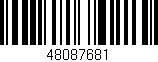 Código de barras (EAN, GTIN, SKU, ISBN): '48087681'