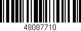 Código de barras (EAN, GTIN, SKU, ISBN): '48087710'