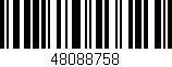 Código de barras (EAN, GTIN, SKU, ISBN): '48088758'