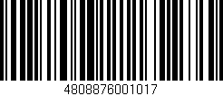 Código de barras (EAN, GTIN, SKU, ISBN): '4808876001017'