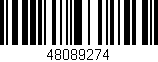 Código de barras (EAN, GTIN, SKU, ISBN): '48089274'