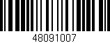Código de barras (EAN, GTIN, SKU, ISBN): '48091007'