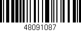 Código de barras (EAN, GTIN, SKU, ISBN): '48091087'