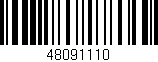 Código de barras (EAN, GTIN, SKU, ISBN): '48091110'
