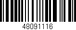 Código de barras (EAN, GTIN, SKU, ISBN): '48091116'