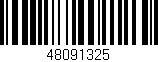 Código de barras (EAN, GTIN, SKU, ISBN): '48091325'