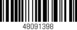 Código de barras (EAN, GTIN, SKU, ISBN): '48091398'