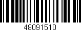 Código de barras (EAN, GTIN, SKU, ISBN): '48091510'