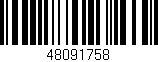 Código de barras (EAN, GTIN, SKU, ISBN): '48091758'