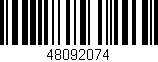 Código de barras (EAN, GTIN, SKU, ISBN): '48092074'