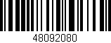 Código de barras (EAN, GTIN, SKU, ISBN): '48092080'