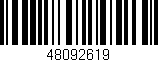 Código de barras (EAN, GTIN, SKU, ISBN): '48092619'