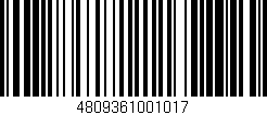 Código de barras (EAN, GTIN, SKU, ISBN): '4809361001017'
