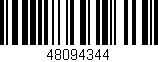 Código de barras (EAN, GTIN, SKU, ISBN): '48094344'