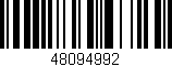 Código de barras (EAN, GTIN, SKU, ISBN): '48094992'
