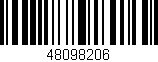 Código de barras (EAN, GTIN, SKU, ISBN): '48098206'