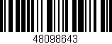 Código de barras (EAN, GTIN, SKU, ISBN): '48098643'