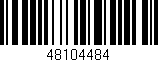 Código de barras (EAN, GTIN, SKU, ISBN): '48104484'
