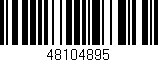 Código de barras (EAN, GTIN, SKU, ISBN): '48104895'