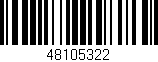 Código de barras (EAN, GTIN, SKU, ISBN): '48105322'