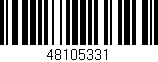 Código de barras (EAN, GTIN, SKU, ISBN): '48105331'