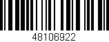 Código de barras (EAN, GTIN, SKU, ISBN): '48106922'