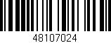Código de barras (EAN, GTIN, SKU, ISBN): '48107024'
