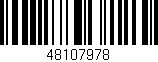 Código de barras (EAN, GTIN, SKU, ISBN): '48107978'