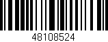Código de barras (EAN, GTIN, SKU, ISBN): '48108524'