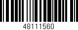 Código de barras (EAN, GTIN, SKU, ISBN): '48111560'