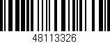 Código de barras (EAN, GTIN, SKU, ISBN): '48113326'