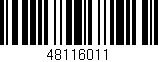 Código de barras (EAN, GTIN, SKU, ISBN): '48116011'
