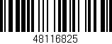 Código de barras (EAN, GTIN, SKU, ISBN): '48116825'
