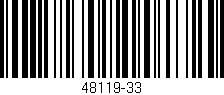 Código de barras (EAN, GTIN, SKU, ISBN): '48119-33'