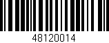 Código de barras (EAN, GTIN, SKU, ISBN): '48120014'