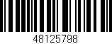 Código de barras (EAN, GTIN, SKU, ISBN): '48125798'