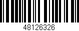 Código de barras (EAN, GTIN, SKU, ISBN): '48126326'